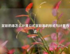 足彩的串怎么计算公式足彩串的形式与计算方法