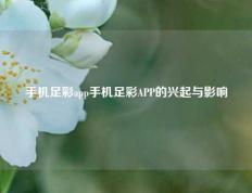 手机足彩app手机足彩APP的兴起与影响