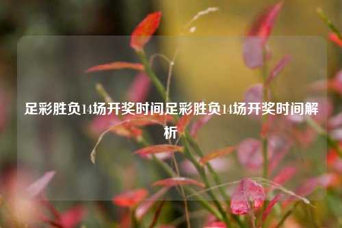 足彩胜负14场开奖时间足彩胜负14场开奖时间解析