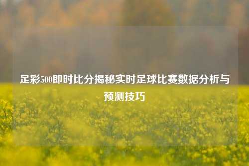足彩500即时比分揭秘实时足球比赛数据分析与预测技巧